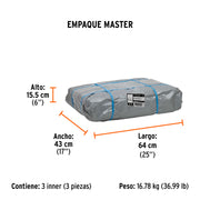 Lona de polietileno reforzada 4 x 7 m, gris, 180g/m2, TRUPER