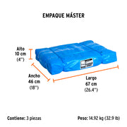Lona de polietileno reforzada 5 x 5 m, azul, 180g/m2, TRUPER