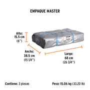 Lona de polietileno reforzada 5 x 5 m, gris, 180g/m2, TRUPER