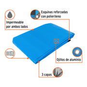 Lona de polietileno reforzada 5 x 7 m, azul, 180g/m2, TRUPER