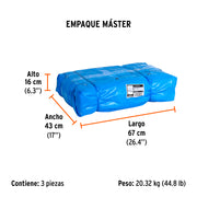 Lona de polietileno reforzada 5 x 7 m, azul, 180g/m2, TRUPER