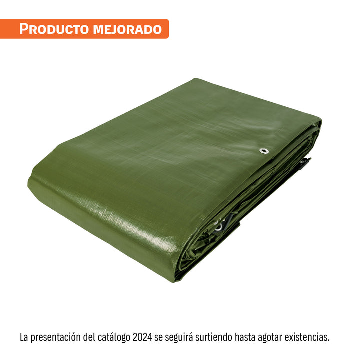 Lona uso rudo 6 x 12 m, verde olivo, 240 g/m2, TRUPER EXPERT