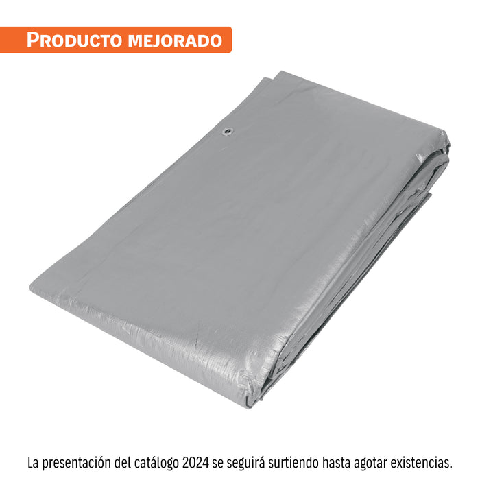 Lona de polietileno reforzada 6 x 6 m, gris, 180g/m2, TRUPER