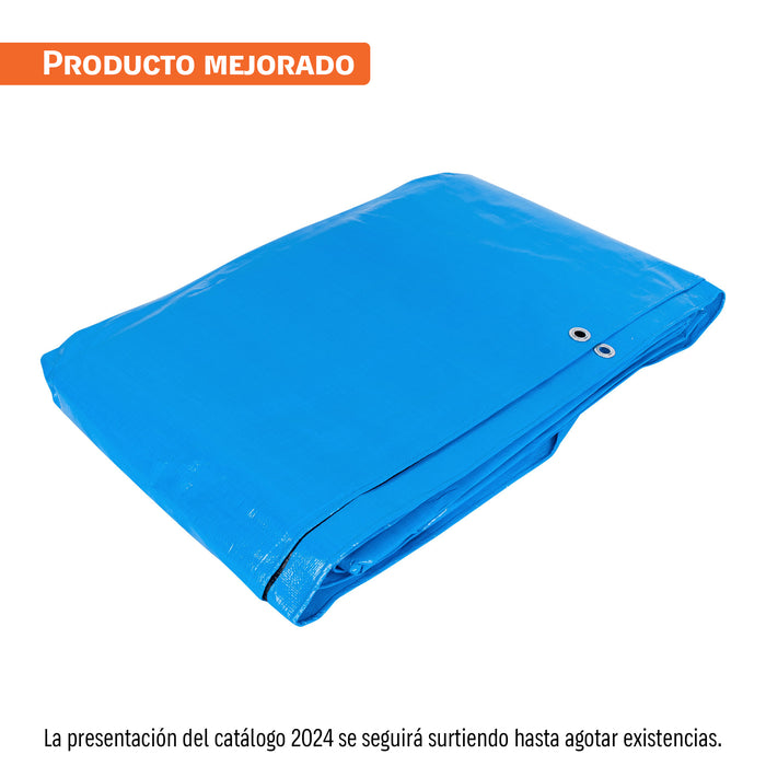 Lona de polietileno reforzada 6 x 6 m, azul, 180g/m2, TRUPER