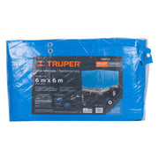 Lona de polietileno reforzada 6 x 6 m, azul, 180g/m2, TRUPER