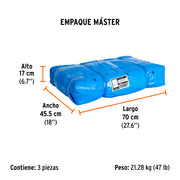 Lona de polietileno reforzada 6 x 6 m, azul, 180g/m2, TRUPER