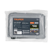 Lona de polietileno reforzada 6 x 6 m, gris, 180g/m2, TRUPER
