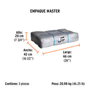 Lona de polietileno reforzada 6 x 6 m, gris, 180g/m2, TRUPER