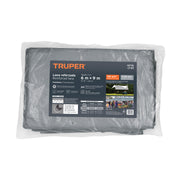 Lona de polietileno reforzada 6 x 9 m, gris, 180g/m2, TRUPER