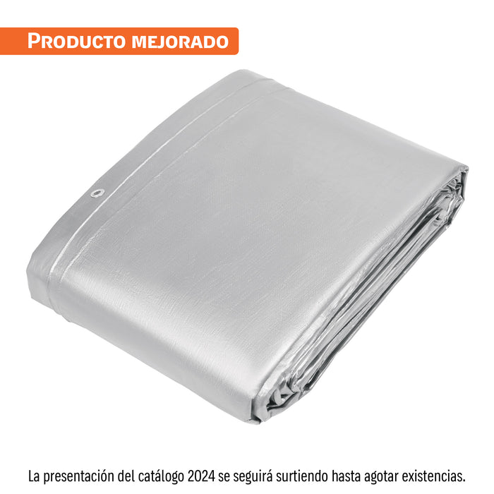 Lona de polietileno reforzada 7x10 m, gris, 180g/m2, TRUPER