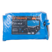 Lona de polietileno reforzada 7x10 m, azul, 180g/m2, TRUPER