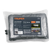 Lona de polietileno reforzada 7x10 m, gris, 180g/m2, TRUPER