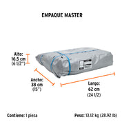 Lona de polietileno reforzada 7x10 m, gris, 180g/m2, TRUPER