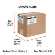 Lima triángulo pesado 4', 34 dpp, con mango, TRUPER