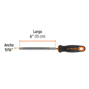 Lima triángulo pesado 6' 34 dpp, mango Comfort Grip, TRUPER