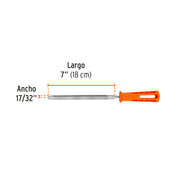 Lima triángulo pesado 7', 34 dpp, con mango, TRUPER