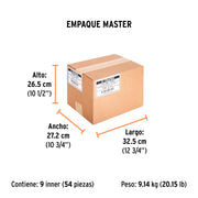 Lima triángulo pesado 8', 34 dpp, con mango, TRUPER