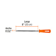 Lima triángulo pesado 8', 34 dpp, con mango, TRUPER