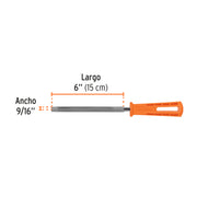 Lima triangular 6' para machete, 34 dpp, con mango, TRUPER