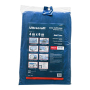 Lona de polietileno 4 x 6 m, azul, 90 g/m2, ULTRA