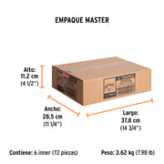 Bolsa con 2 abrazaderas sin fin # 10, 3/4 - 1-1/16', TRUPER