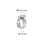 Bolsa con 2 abrazaderas sin fin # 10, 3/4 - 1-1/16', TRUPER