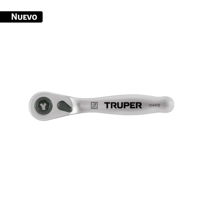 Matraca mini cuadro 1/4' para puntas y dados, TRUPER