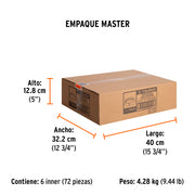 Bolsa con 2 abrazaderas sin fin # 20, 7/8 - 1-3/4', TRUPER