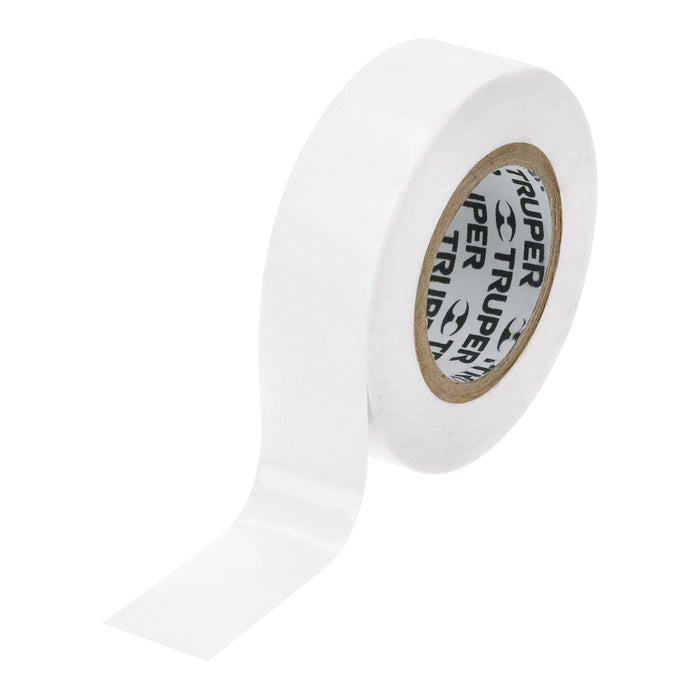 Cinta de aislar de 9 m x 19 mm, blanca, TRUPER