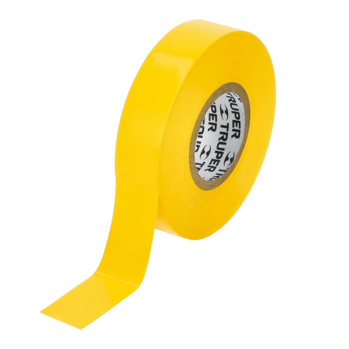 Cinta de aislar de 18 m x 19 mm, amarilla, TRUPER