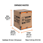 Cinta de aislar de 18 m x 19 mm, amarilla, TRUPER