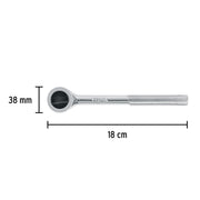 Matraca cuadro 3/8' cabeza redonda con disco, PRETUL