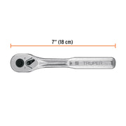 Matraca liberación rápida 72 dientes, cuadro 3/8', TRUPER