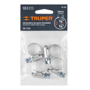 Bolsa con 4 abrazaderas sin fin # 4, 3/8 - 5/8', TRUPER
