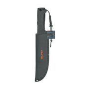 Machete doble filo 10', cacha inyectada, con funda, TRUPER