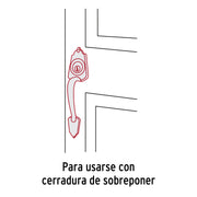 Chapetón metálico para puerta, acabado latón brillante