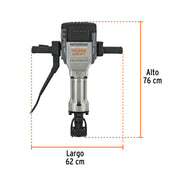 Martillo demoledor HEX 30 kg, 62J, 2000W, TRUPER EXPERT