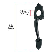 Chapetón metálico para puerta, acabado negro