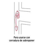 Chapetón metálico para puerta, acabado negro