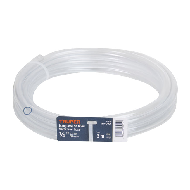 Manguera de Nivel, 1/4', rollo de 3m, TRUPER