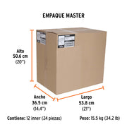 Manguera para compresor, tipo resorte, 15.2 m x 1/4', TRUPER