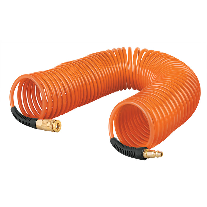 Manguera para compresor, tipo resorte, 7.6 m x 1/4', TRUPER