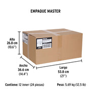 Manguera para compresor, tipo resorte, 7.6 m x 1/4', PRETUL