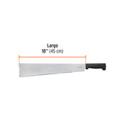 Machete punta recta 18', cacha inyectada, TRUPER