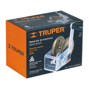 Malacate de manivela 270 kg sin cable, TRUPER