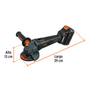 Esmeriladora 4-1/2', 20V, 1 batería 4Ah, MAX
