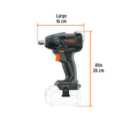 Llave de impacto 1/2', 20V, 155 lb/ft, sin accesorios, MAX