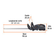 Cortasetos inalámbrico 40V, 2 baterías 4Ah, 1 carg.dual, MAX