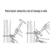Martillo tubular para cimbra 16 oz uña recta, mango acero