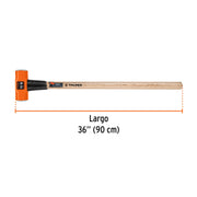 Marro octagonal 10 lb, mango de madera 36', TRUPER